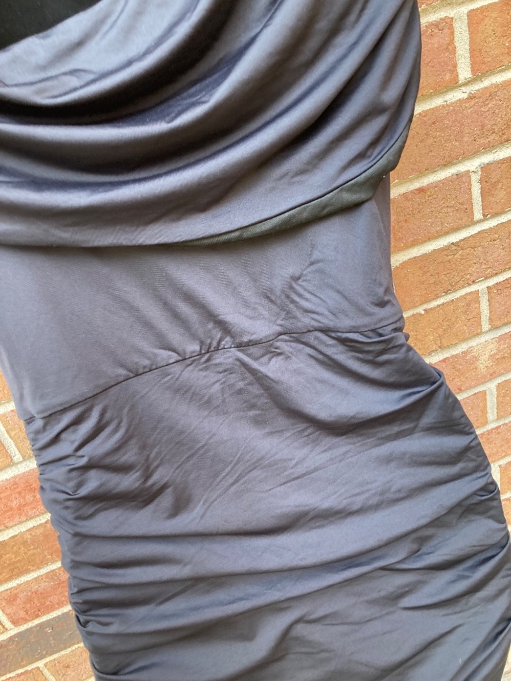 One-Shoulder Ruched Bodycon Dress - Large - Picture 7 of 16